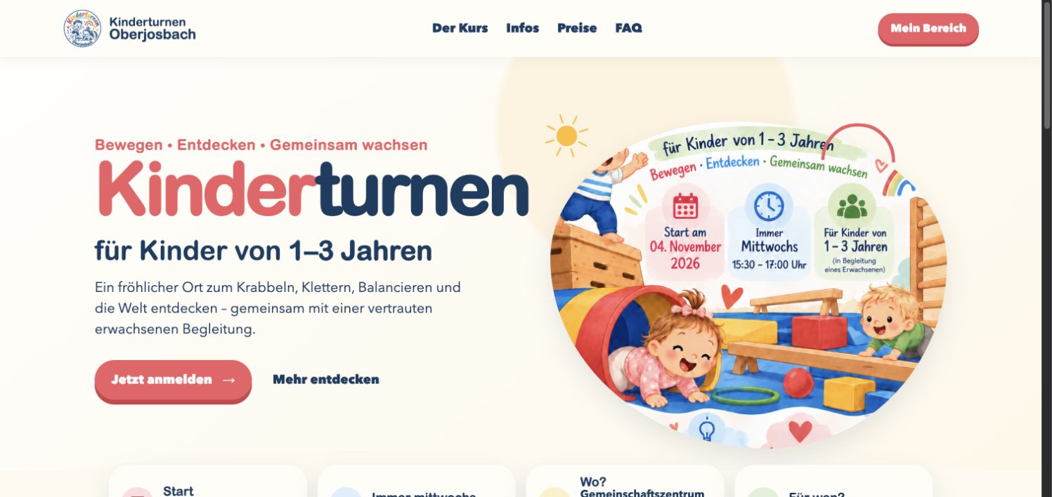 Screenshot von Kinderturnen Oberjosbach